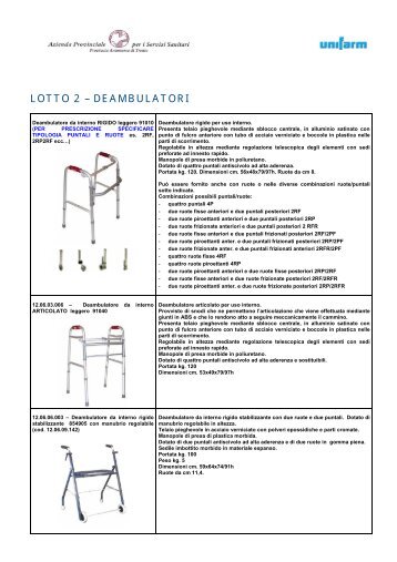 LOTTO 2 â DEAMBULATORI