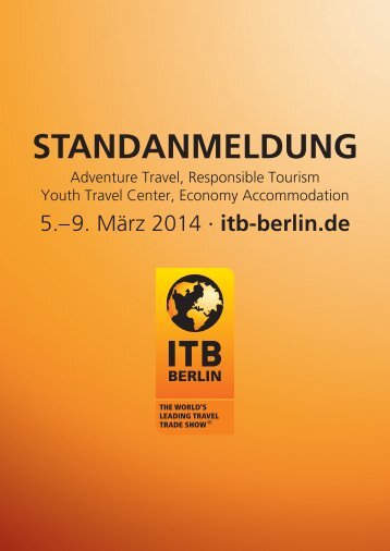 Standanmeldung - ITB Berlin