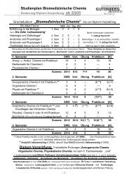 Studienplan Biomedizinische Chemie fÃ¼r StudienanfÃ¤nger ab dem ...