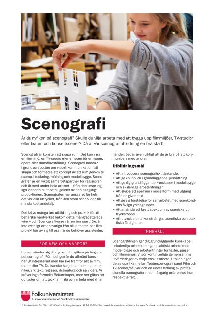 Scenografilinjen (pdf) - Folkuniversitetet