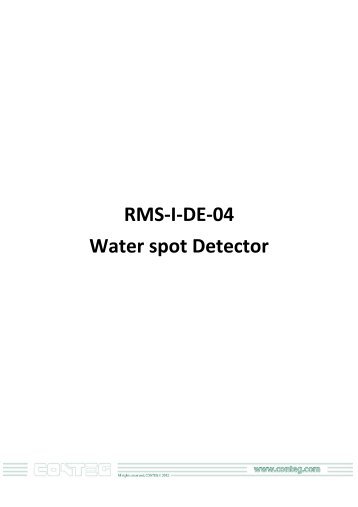 RMS-I-DE-04 Water spot Detector - Conteg