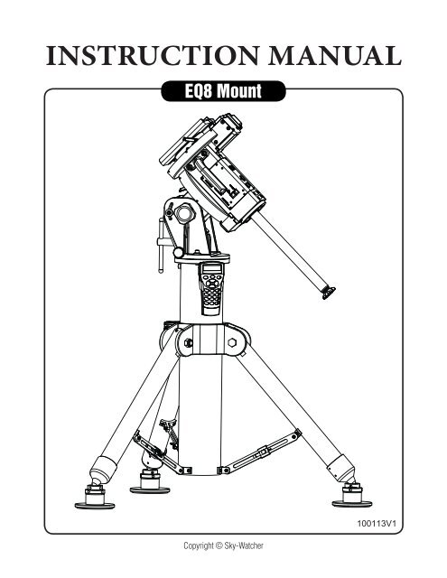 Skywatcher EQ8 Manual - First Light Optics