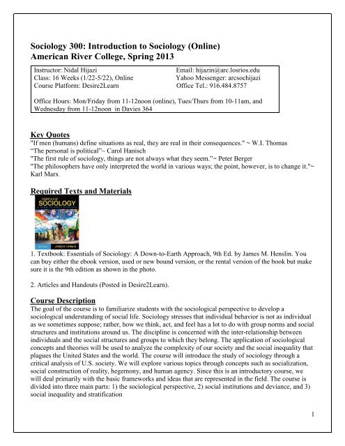 soc 364: impacts of globalization reading assignment