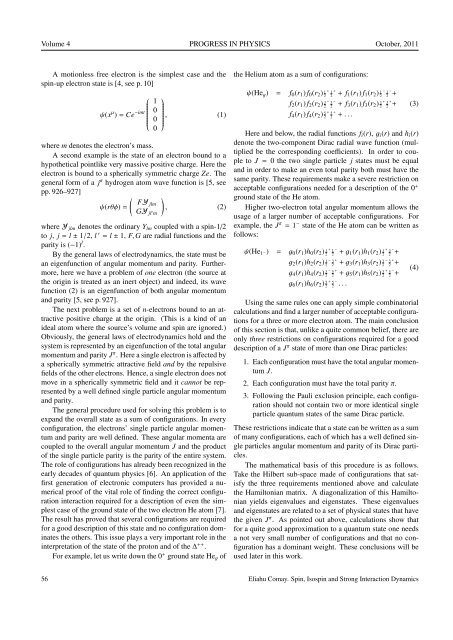 Spin, Isospin and Strong Interaction Dynamics - Progress in Physics