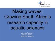 Growing South Africa's research capacity in aquatic sciences - Saastec