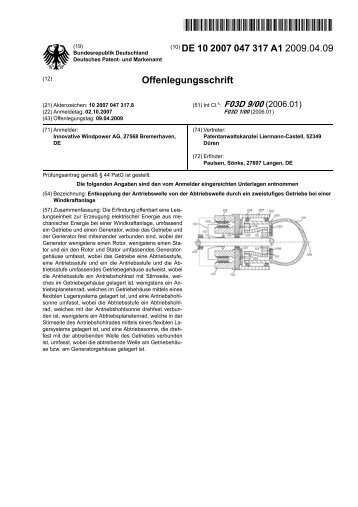 Entkopplung der Antriebswelle von der Abtriebswelle durch ein ...