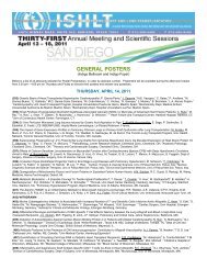 General posters - ishlt - The International Society for Heart & Lung ...