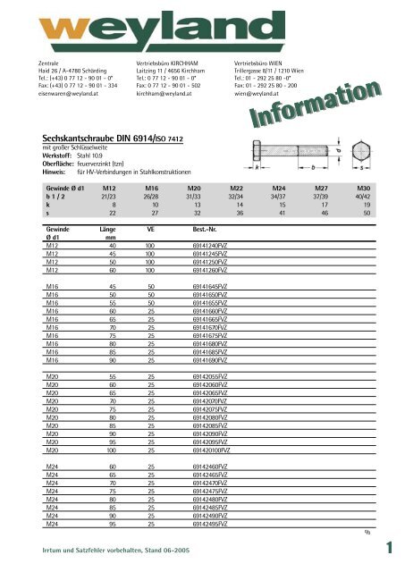 Sechskantschraube DIN 6914