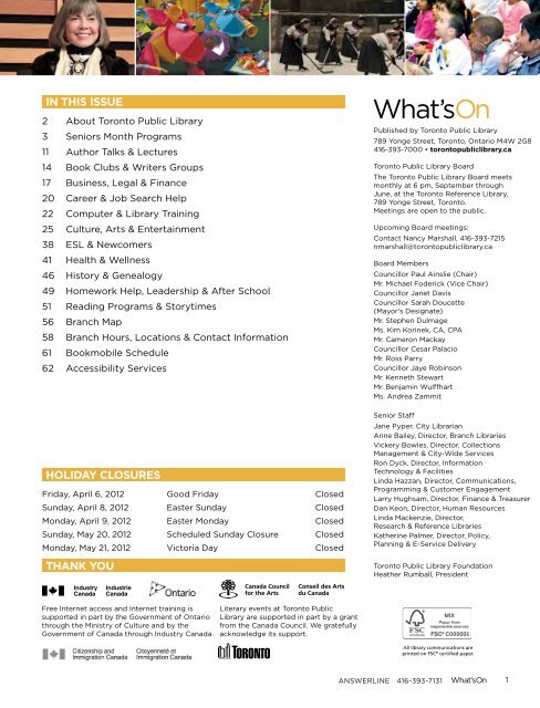 June 2012 (PDF) - Toronto Public Library