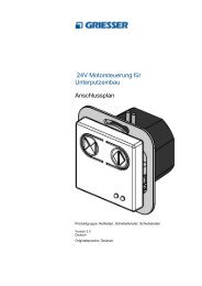 Anschlussplan Unterputzsteuerung - Griesser AST GmbH