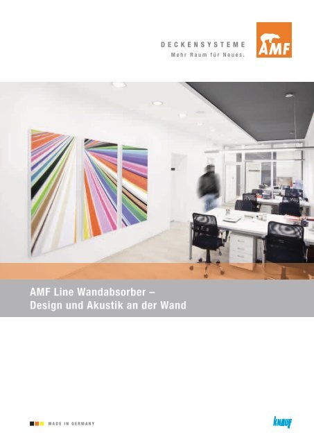 AMF Line Wandabsorber – Design und Akustik an der Wand