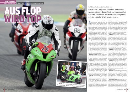 Bericht im Magazin "TÖFF" - Büchler Motocenter Uster