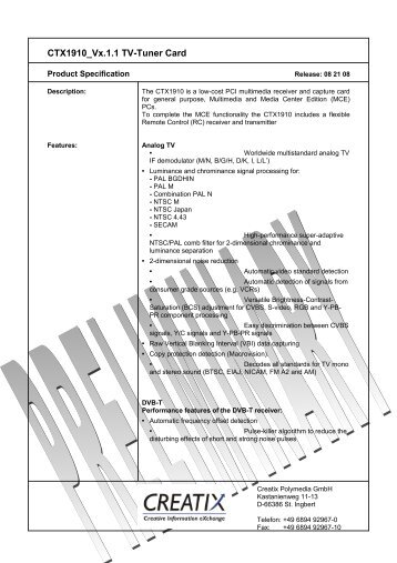 CTX948 V - creatix