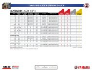 YAMALUBE QUICK REFERENCE GUIDE OUTBOARDS ... - Yamaha