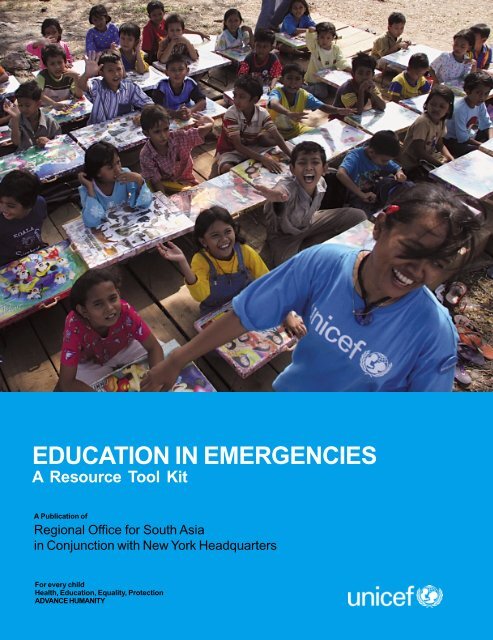 Education in Emergencies: A Resource Tool Kit - Back on Track