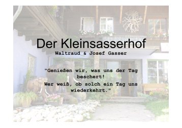Der Kleinsasserhof