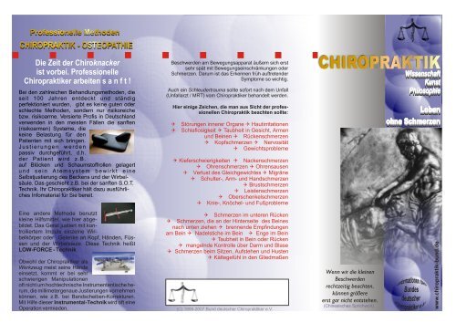 CHIROPRAKTIK - OSTEOPATHIE - Bund deutscher Chiropraktiker ...