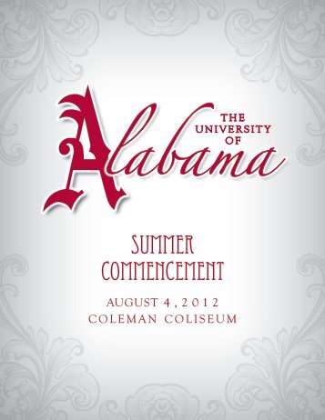 summer Commencement - The University of Alabama