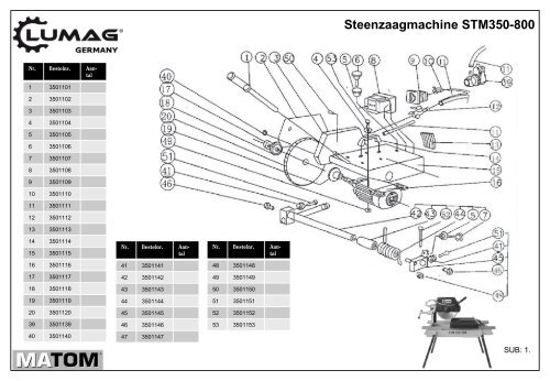 Doorslijper TS350G - Matom