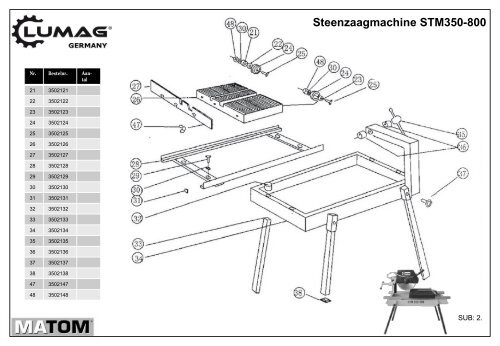 Doorslijper TS350G - Matom