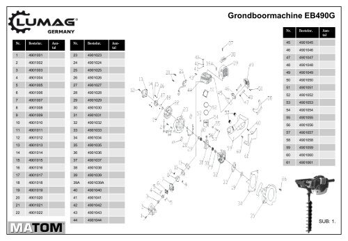 Doorslijper TS350G - Matom