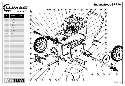 Doorslijper TS350G - Matom