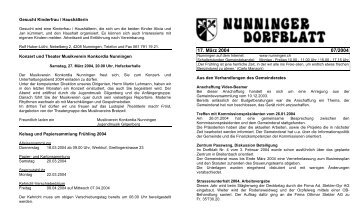 Nr. 07 / 17.03.2004 - Nunningen