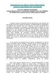 Contribution du Maroc dans l'élaboration culturo-scientifique de l ...