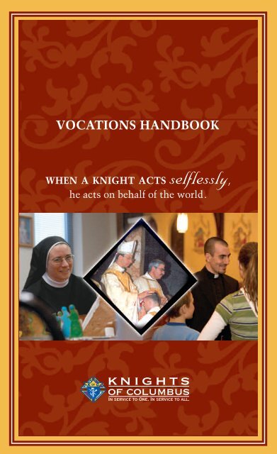 VOCATIONS HANDBOOK - Knights of Columbus, Supreme Council