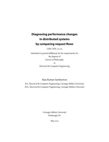 Diagnosing performance changes in distributed systems by ...