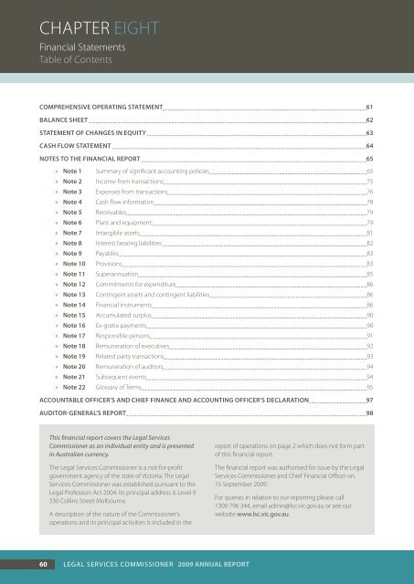 Annual Report 2008-09 - Legal Services Commissioner