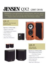 QX2 brochure - Jensen Speakers