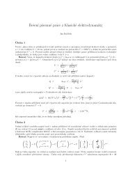 ËReÅ¡enÂ´Ä± pÂ´Ä±semnÃ© prÃ¡ce z KlasickÃ© elektrodynamiky