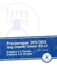 Pressemappe 2011/2012 - Spvgg Conweiler-Schwann 1970 ev