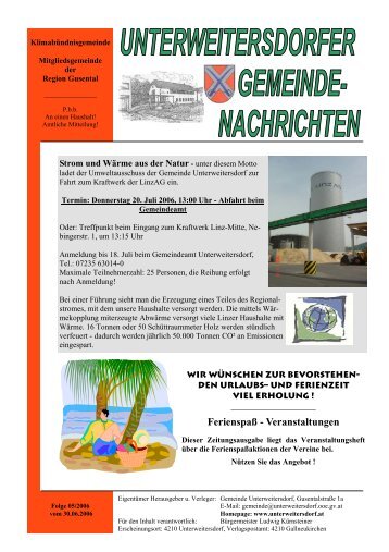 Ausgabe 2006/05 - Unterweitersdorf