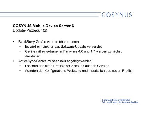 Troubleshooting (3) - Cosynus