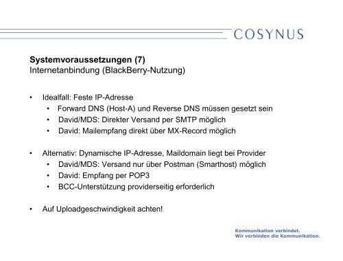 Troubleshooting (3) - Cosynus