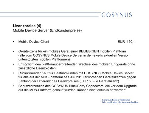 Troubleshooting (3) - Cosynus