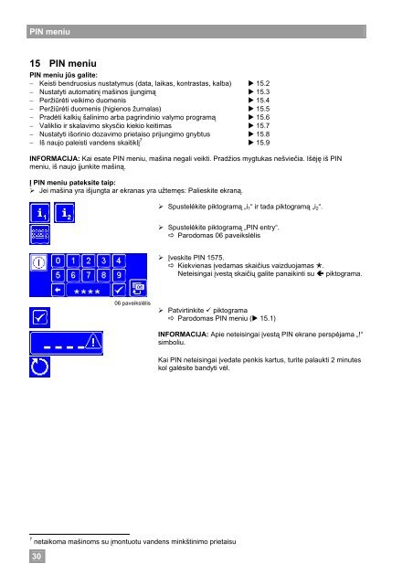 Naudojimo instrukcija - Winterhalter