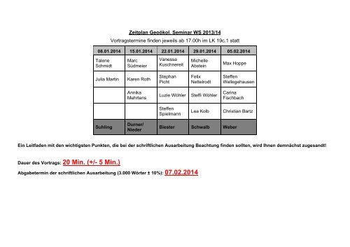 finden Sie das Programm für das WS2013/14.