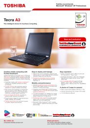 Tecra A3 - Computer Systems - Toshiba