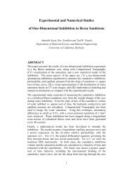 Experimental and Numerical Studies of One-Dimensional Imbibition ...