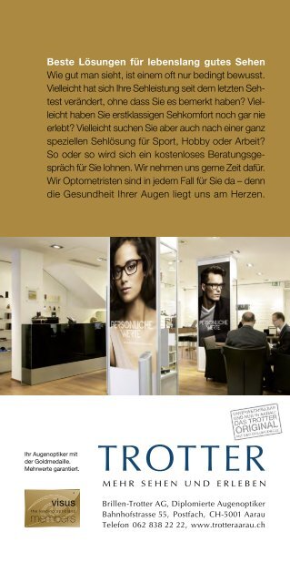 Optometrisches Visualtraining - Brillen-Trotter AG, Aarau