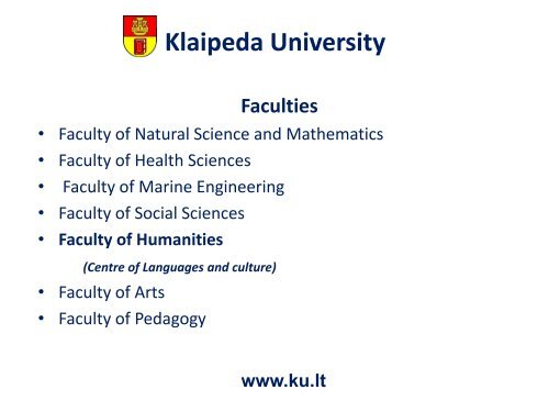 Klaipeda, Lithuania Klaipeda University - Archimedes