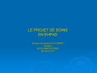 Dr Ducornez – Le Projet de Soins en EHPAD - PIRG
