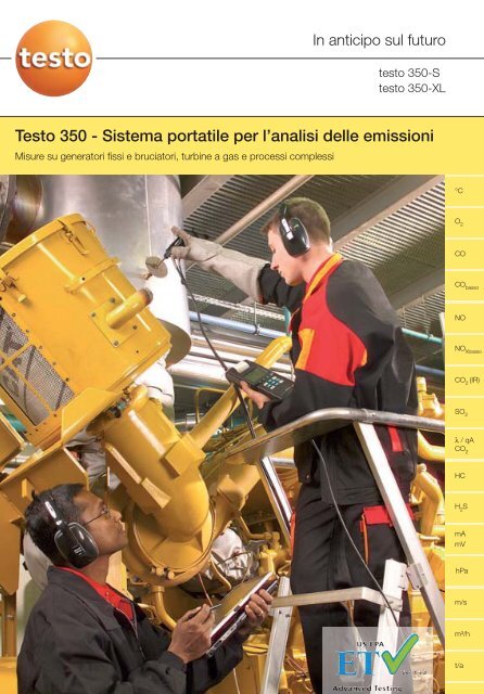 Testo 350 - Sistema portatile per l'analisi delle emissioni - Logismarket