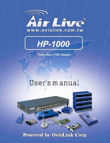 AirLive Powerline Network Configuration Utility Features Manual