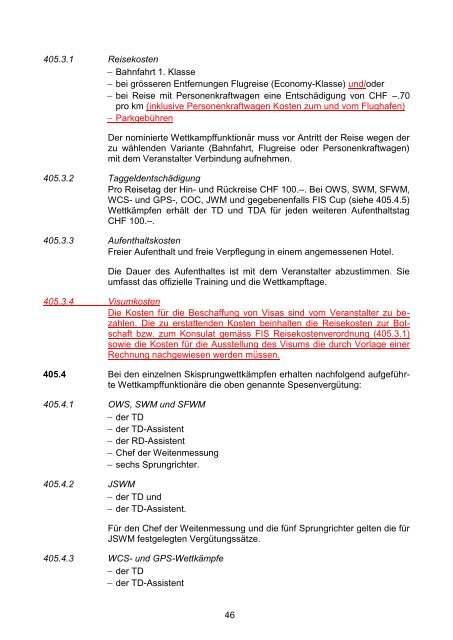 Vorgeschlagene Reihenfolge - FIS