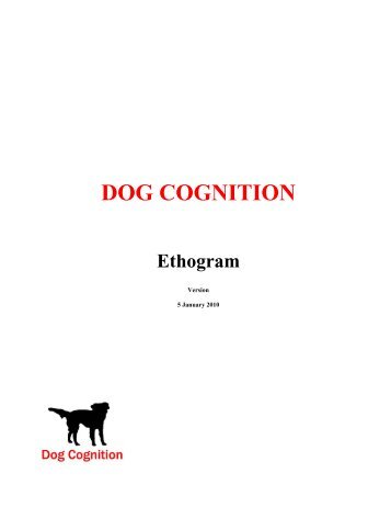 DOG COGNITION Ethogram