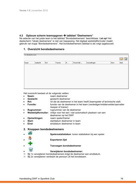 Handleiding Digitaal WedstrijdFormulier (DWF) in Sportlink ... - SVW